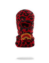 RED LEOPARD GOLD SHARK MOUTH SKI MASK