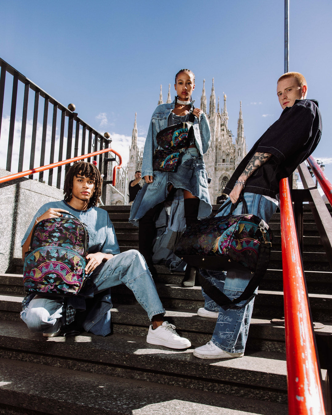 EMBROIDERED DRAGONS SAVVY CROSSBODY