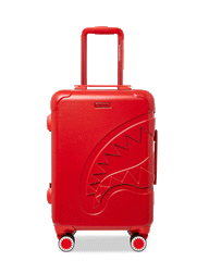 MOLDED SHARKITECTURE RED HARDSHELL CARRY-ON LUGGAGE