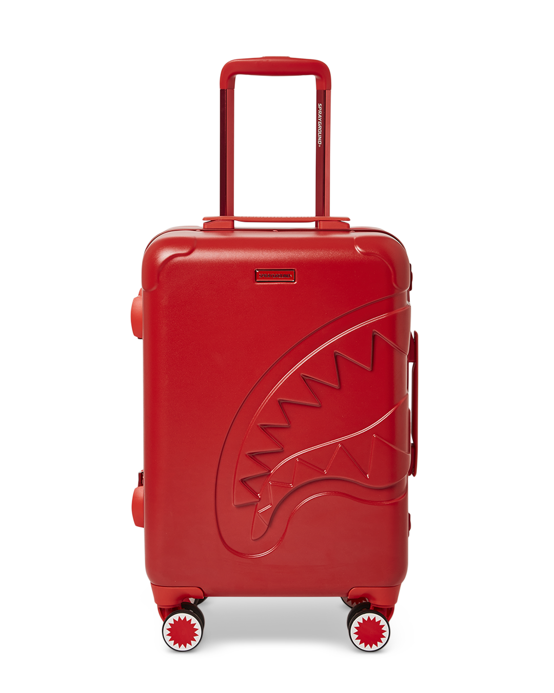 MOLDED SHARKITECTURE RED HARDSHELL CARRY-ON LUGGAGE